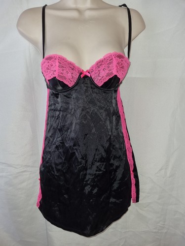 Gorgous black pink lace - black,