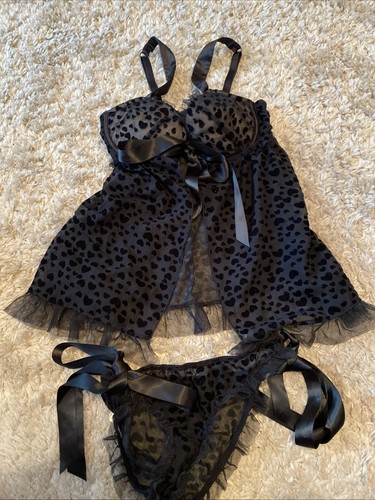 Velvet heart print - print, babydoll