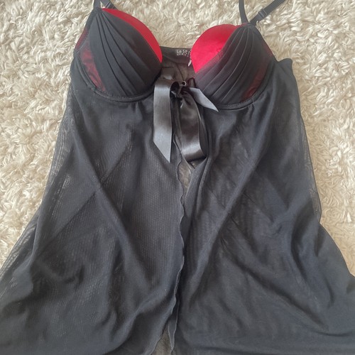 Senza satin lace babydoll - satin,