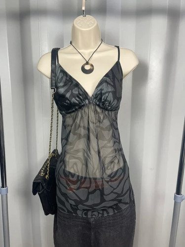 Senza sheer mesh chemise - la,